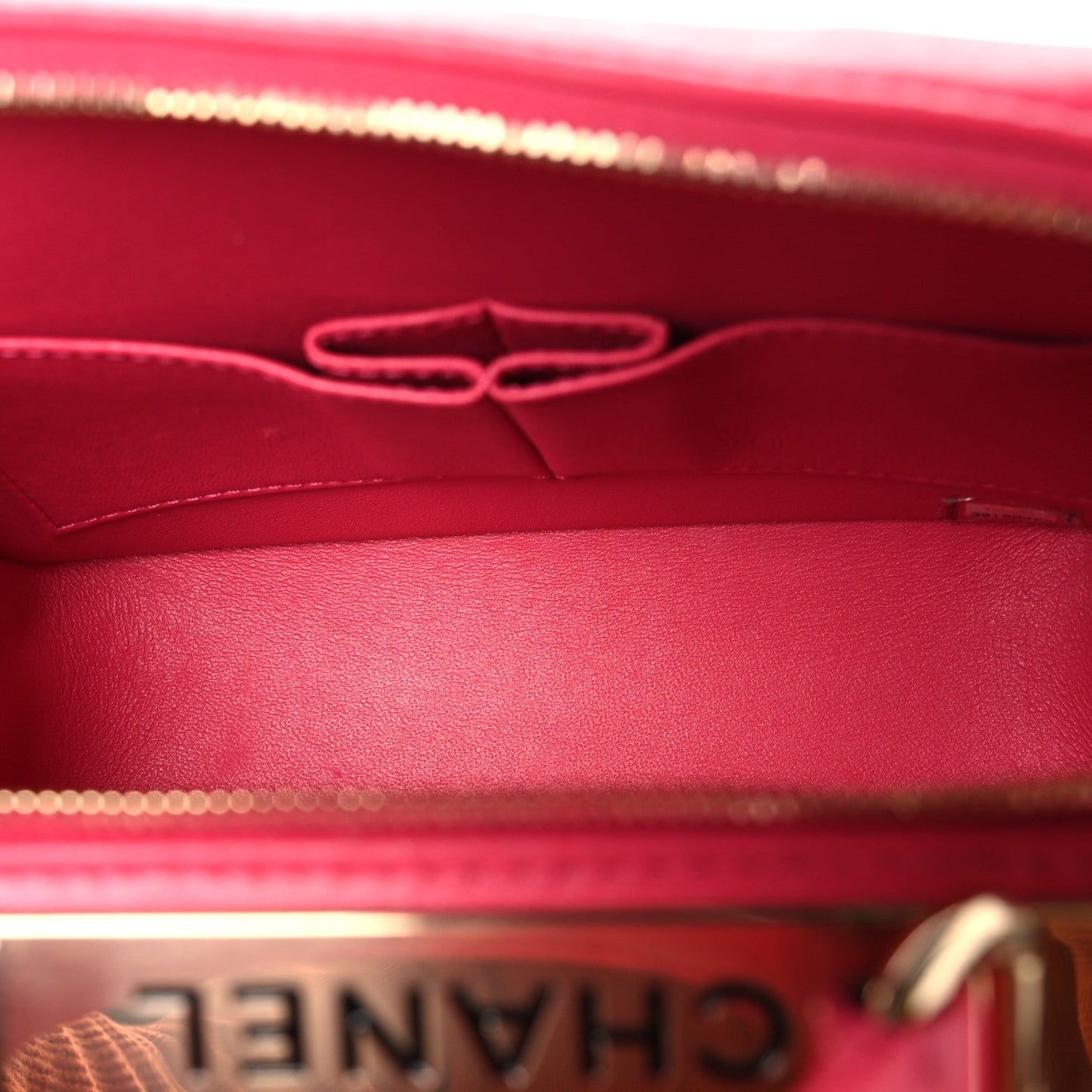 Lambskin Quilted Small Trendy CC Bowling Bag Pink