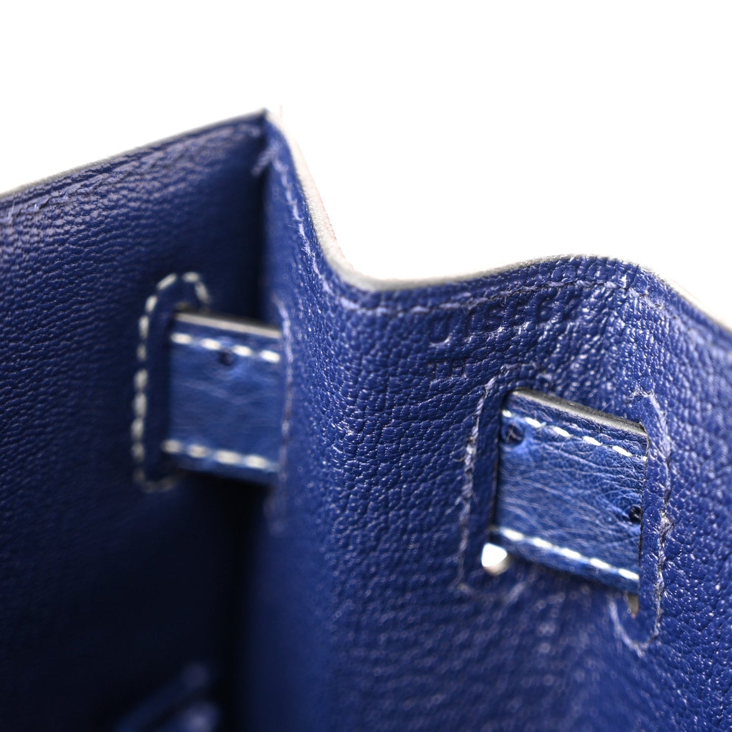 Ostrich Horseshoe Kelly Sellier 28 Bleu Iris