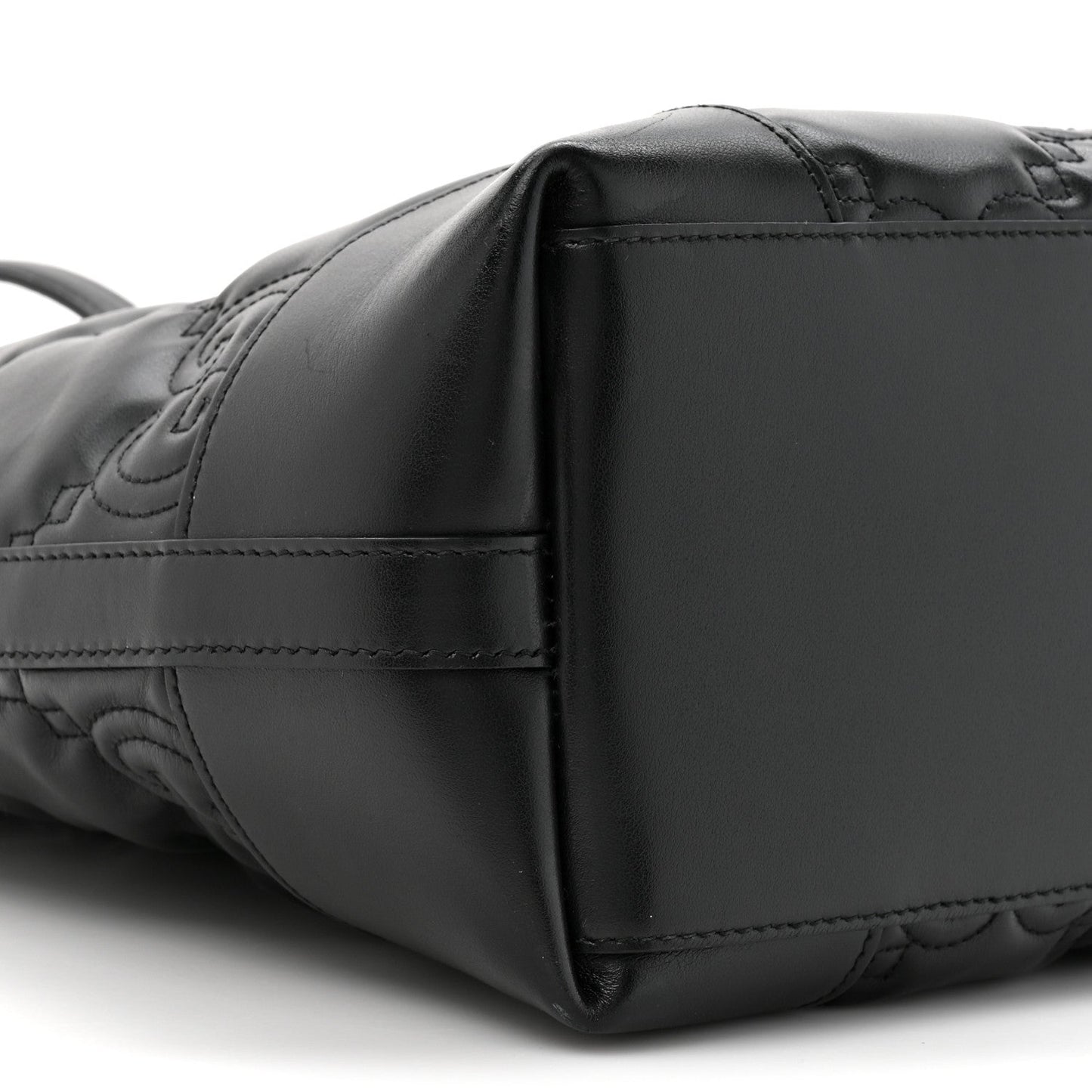Calfskin GG Matelasse Medium Ophidia Shopping Tote Black