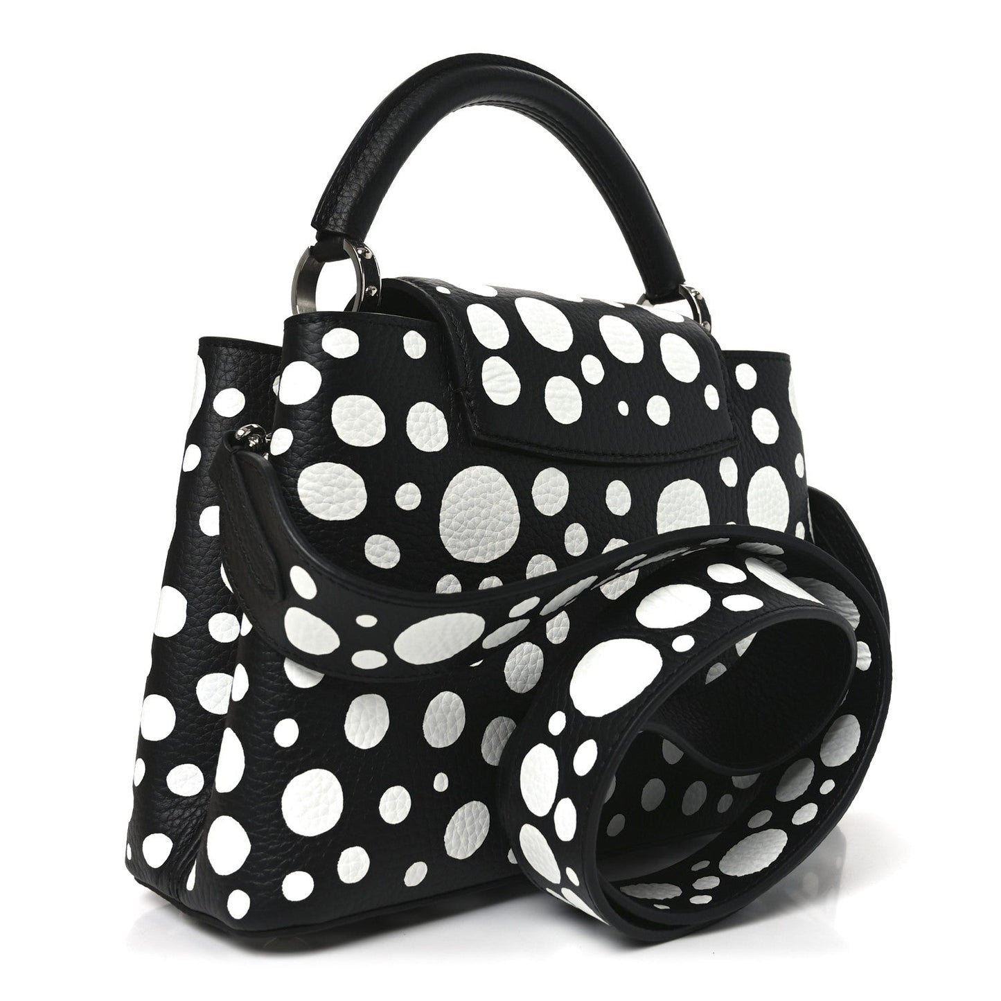LV X YK Taurillon Capucines BB Black White
