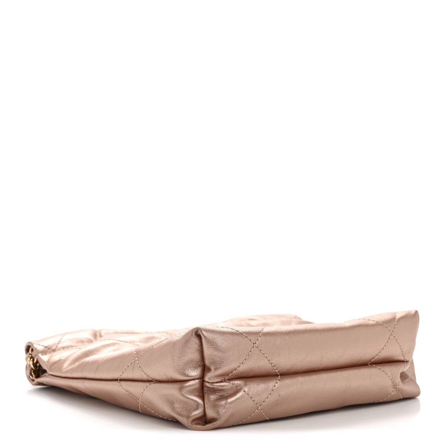 Metallic Calfskin Quilted Mini Chanel 22 Copper