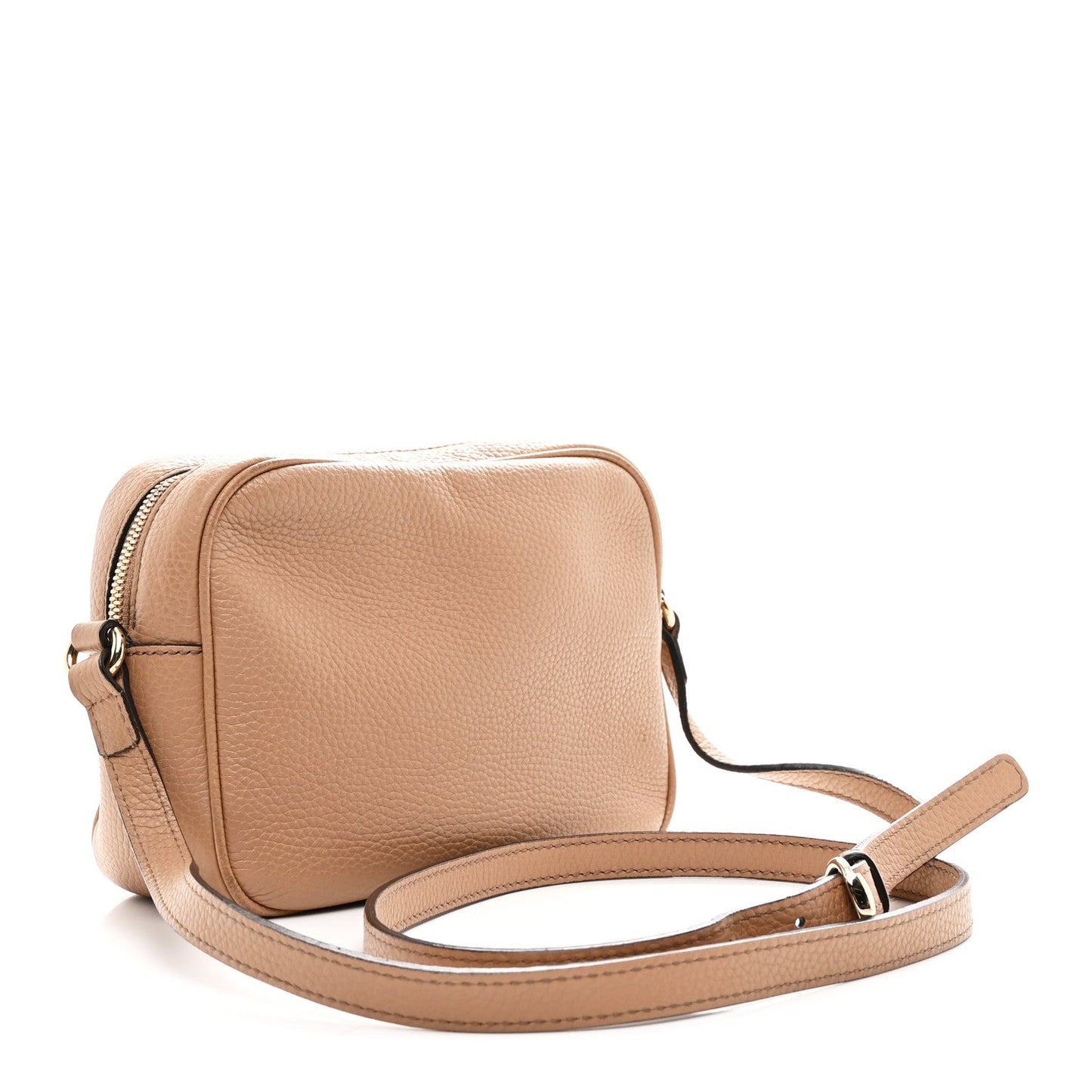 Pebbled Calfskin Small Soho Disco Bag Rose Beige