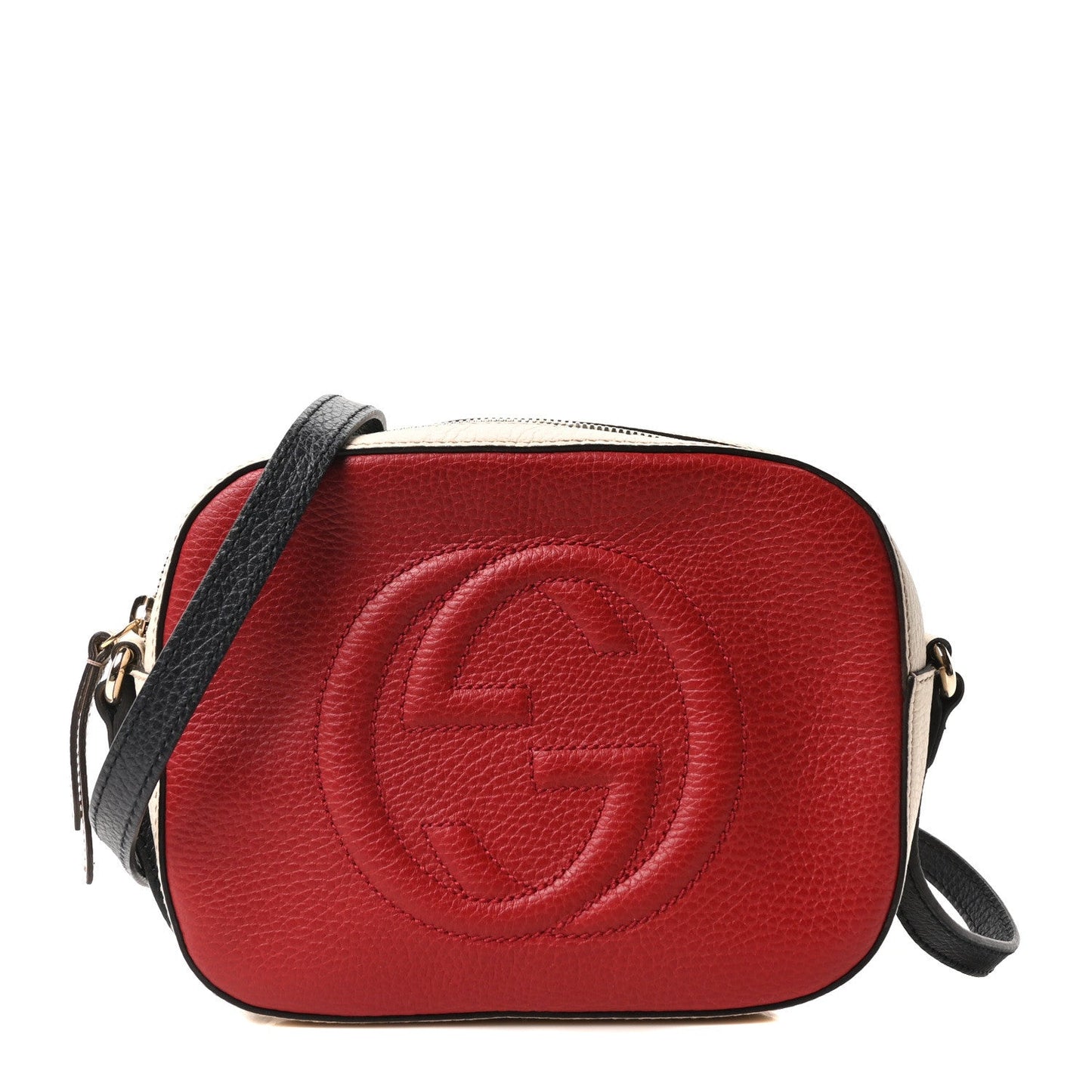 Dollar Calfskin Small Soho Disco Bag Hibiscus Red Mystic White Blue