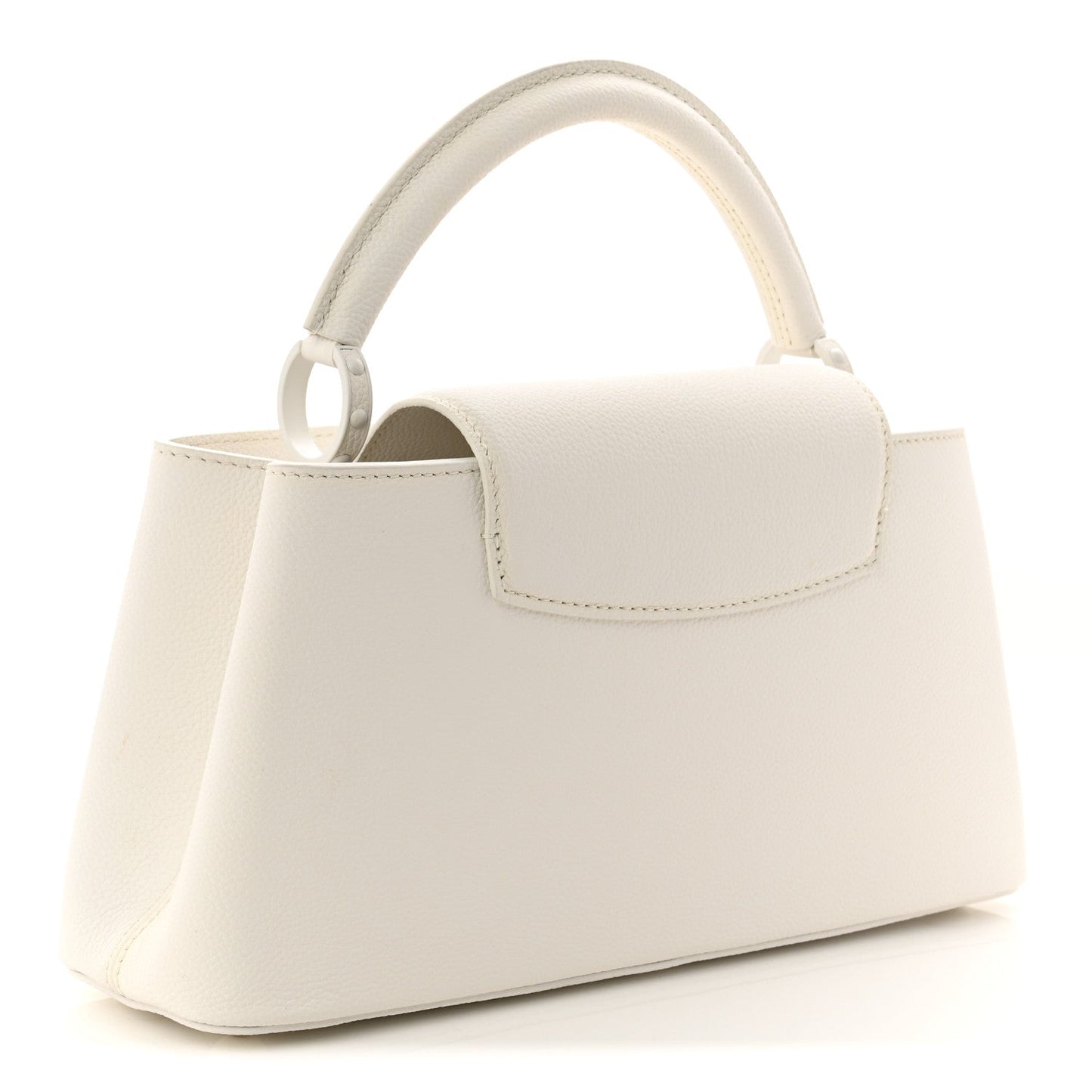 Taurillon Capucines East West MM Optic White