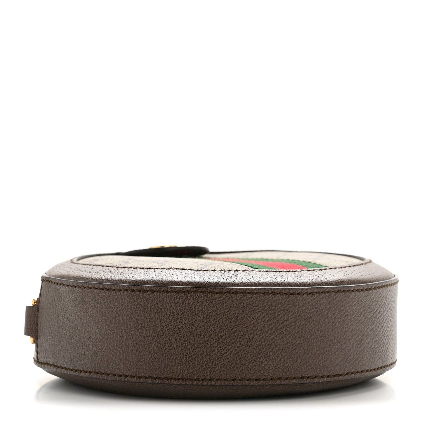 GG Supreme Monogram Web Mini Ophidia Round Shoulder Bag Brown