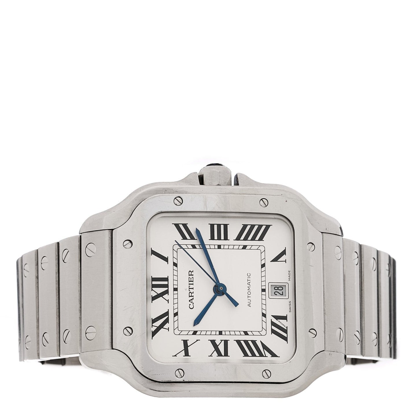 Stainless Steel 39.8mm Santos De Cartier Automatic Watch