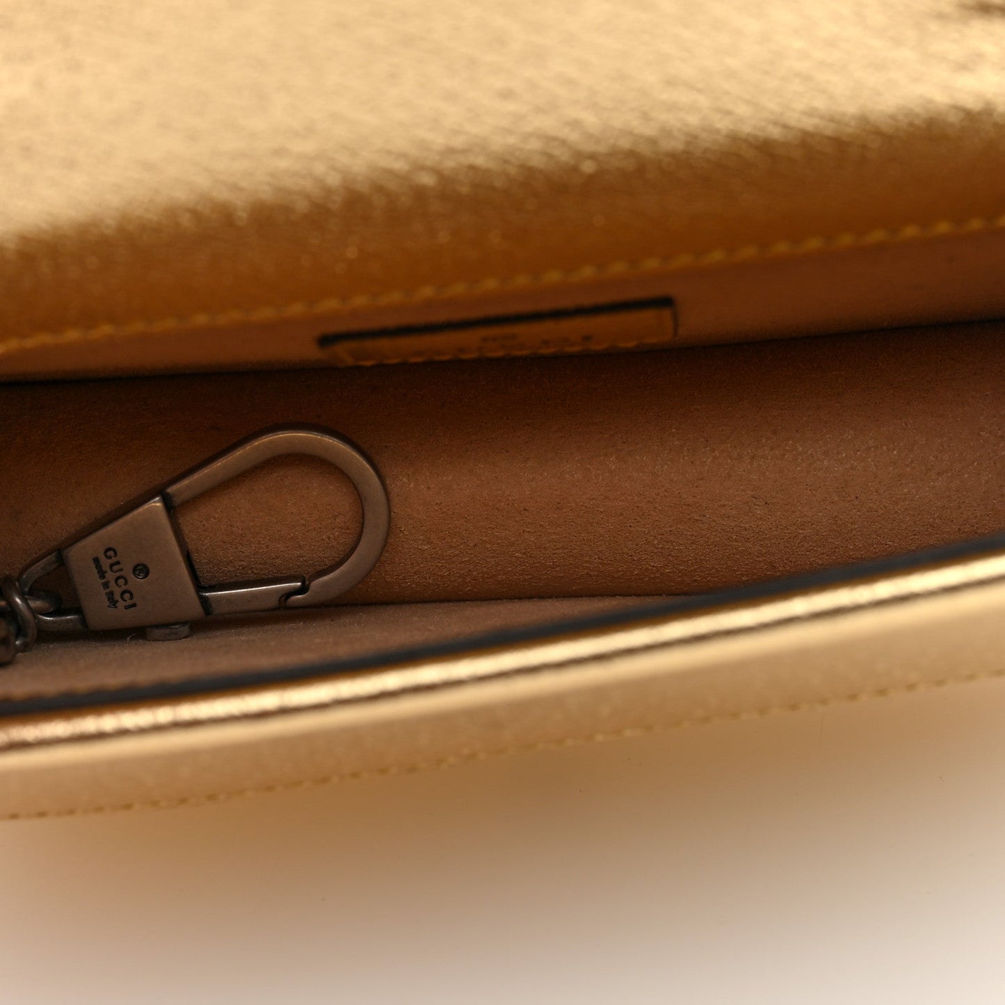 Metallic Calfskin Super Mini Dionysus Shoulder Bag Gold