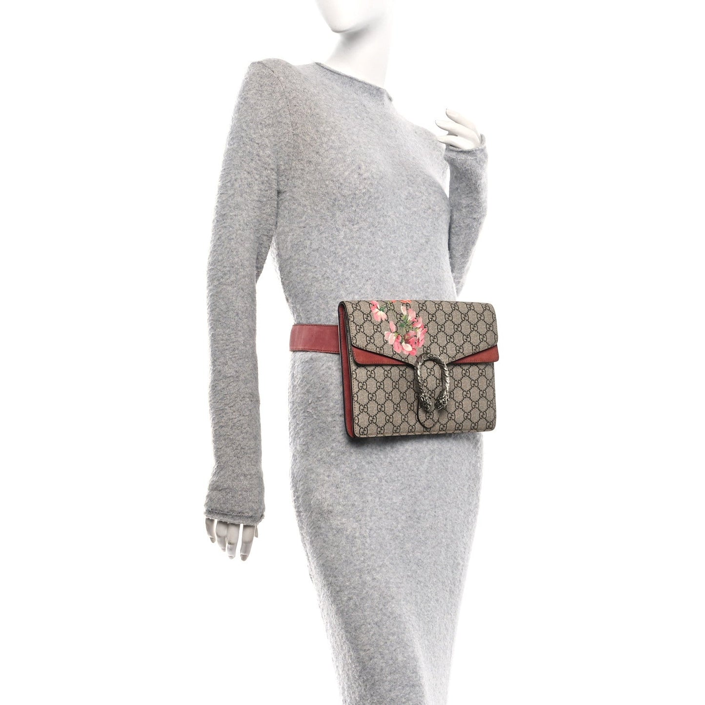 GG Supreme Monogram Blooms Dionysus Belt Bag Beige Multicolor Dry Rose