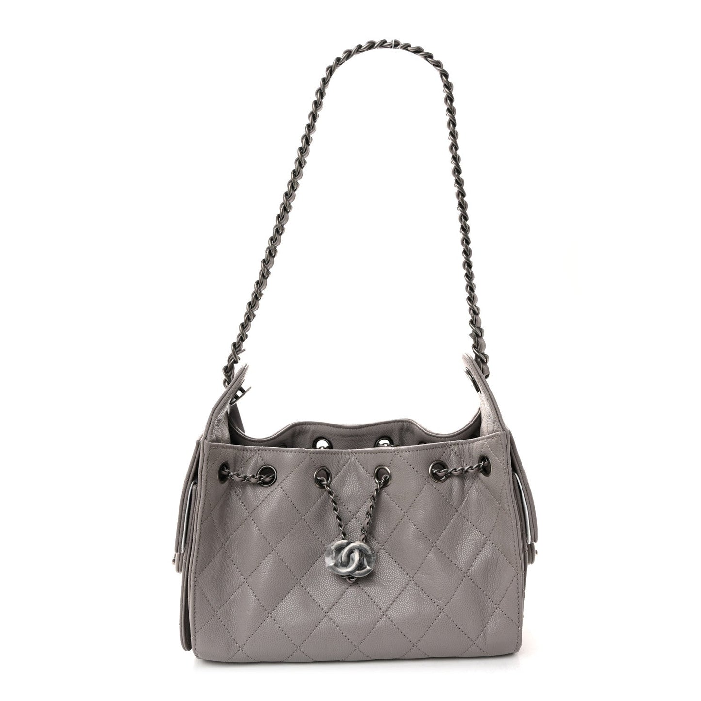 Caviar Quilted Mini Chanel 25 Handbag Dark Grey