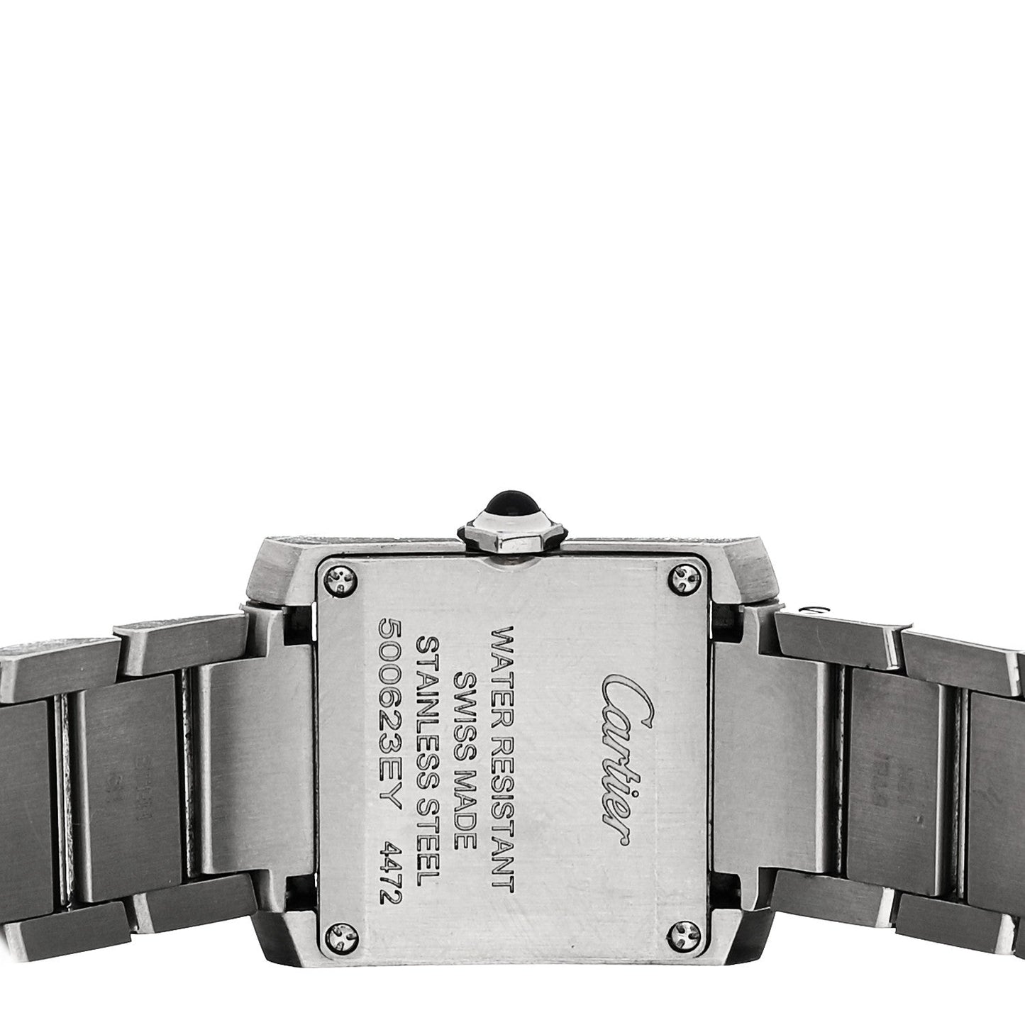 Stainless Steel 21mm Tank Francaise Quartz Watch Silver