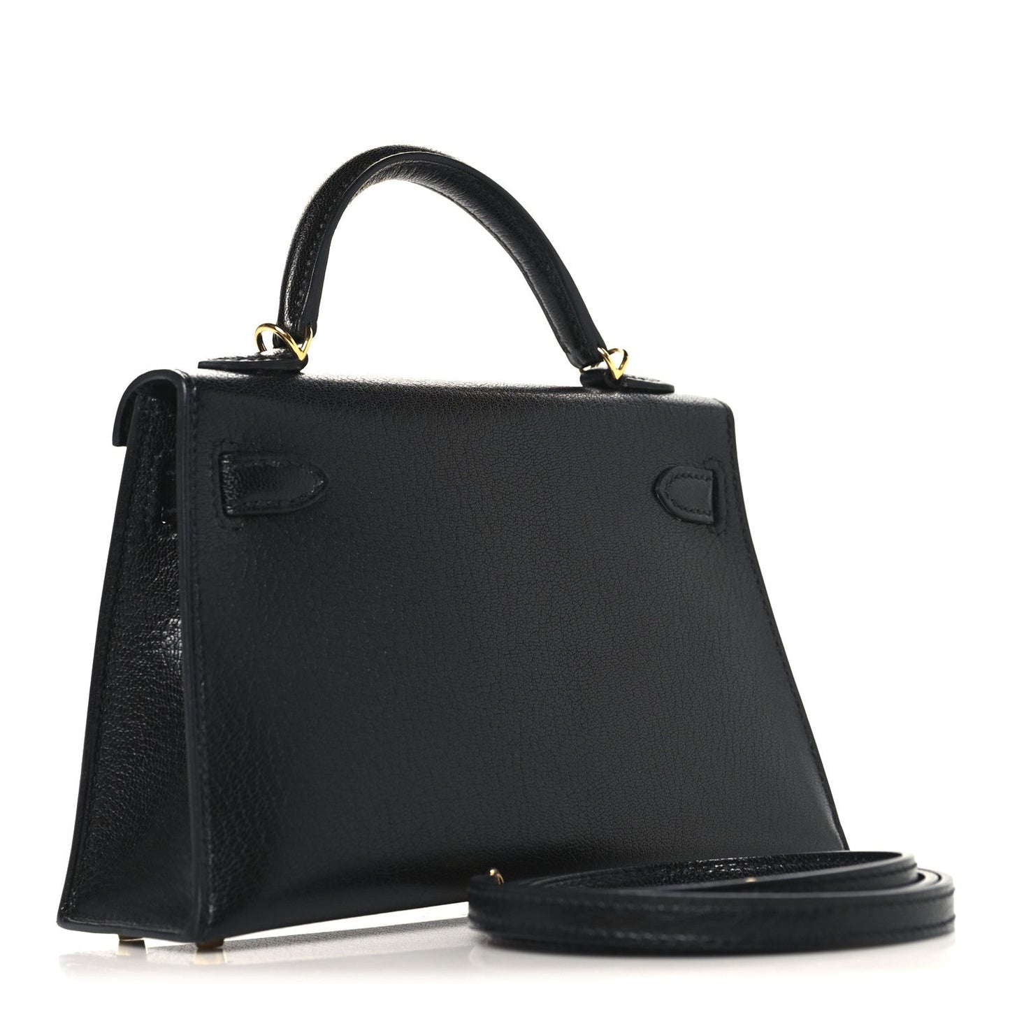 Chevre Chamkila Mini Kelly Sellier 20 Black