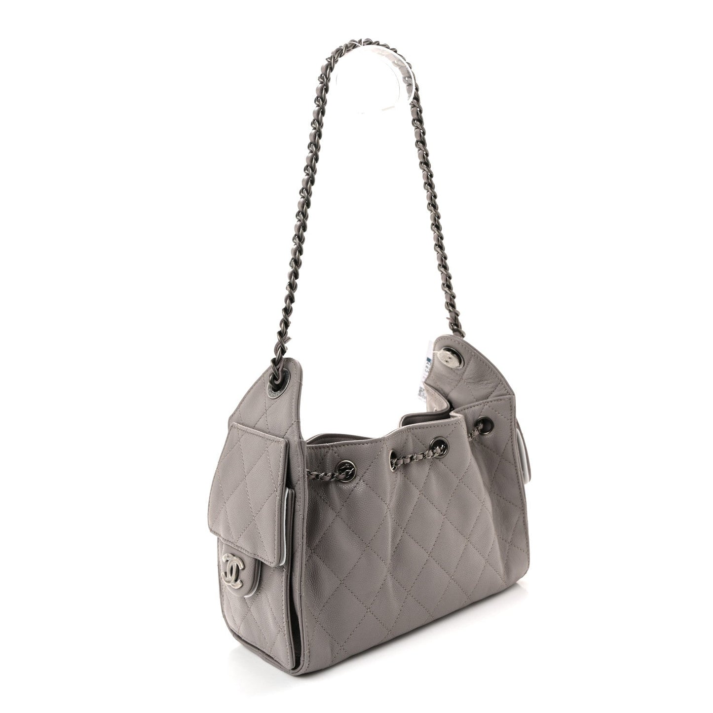 Caviar Quilted Mini Chanel 25 Handbag Dark Grey