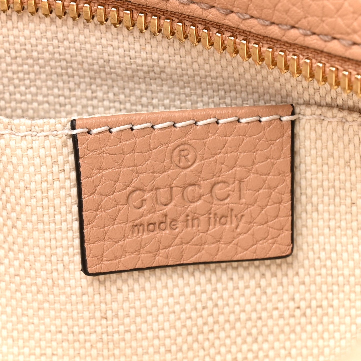 Pebbled Calfskin Small Soho Disco Bag Camelia