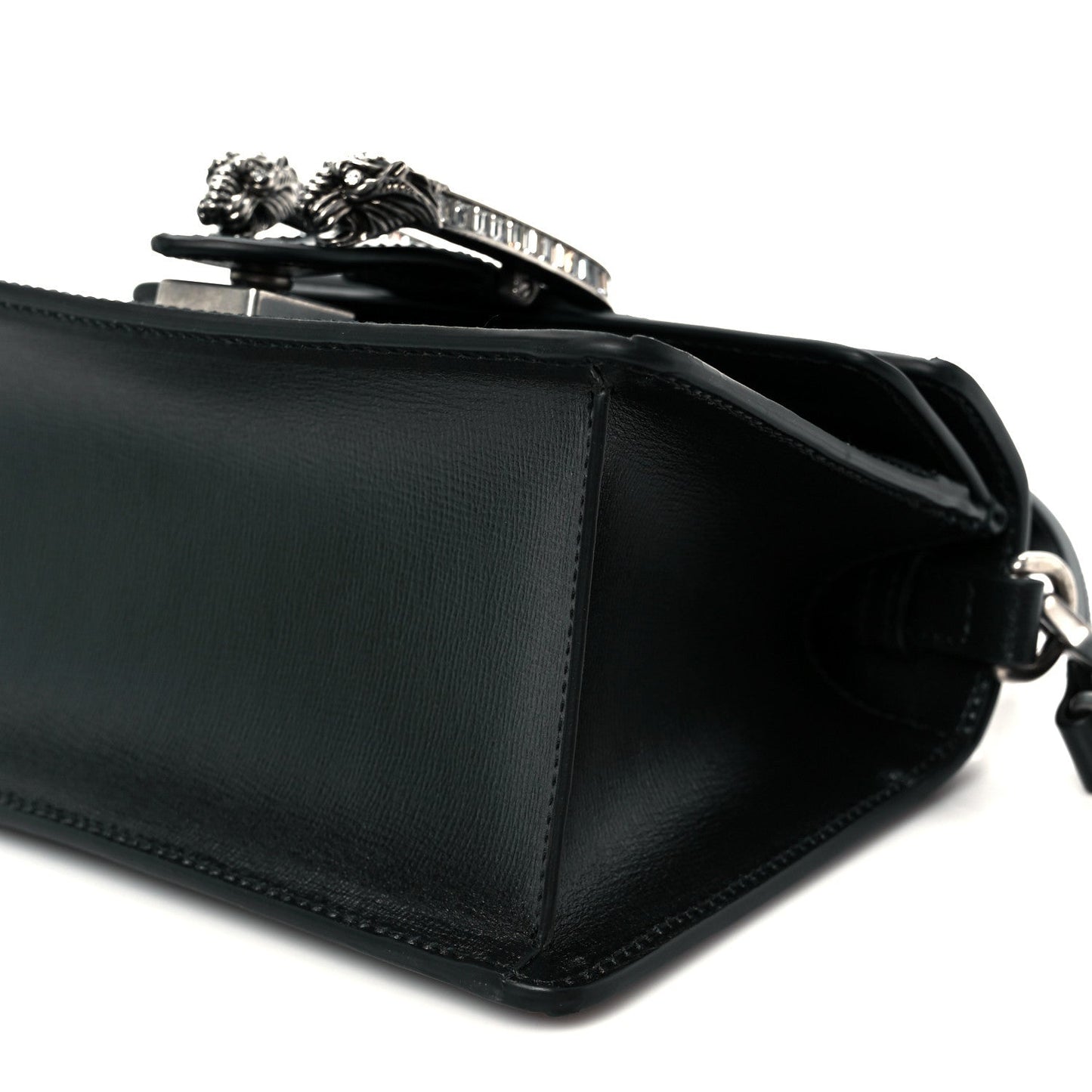 Satin Crystal GG Monogram Mini Dionysus Top Handle Bag Black