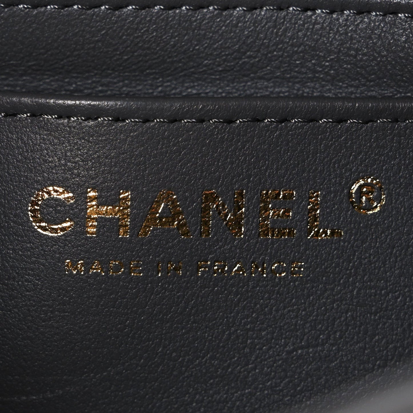 Lambskin Quilted Mini Rectangular Flap Dark Grey