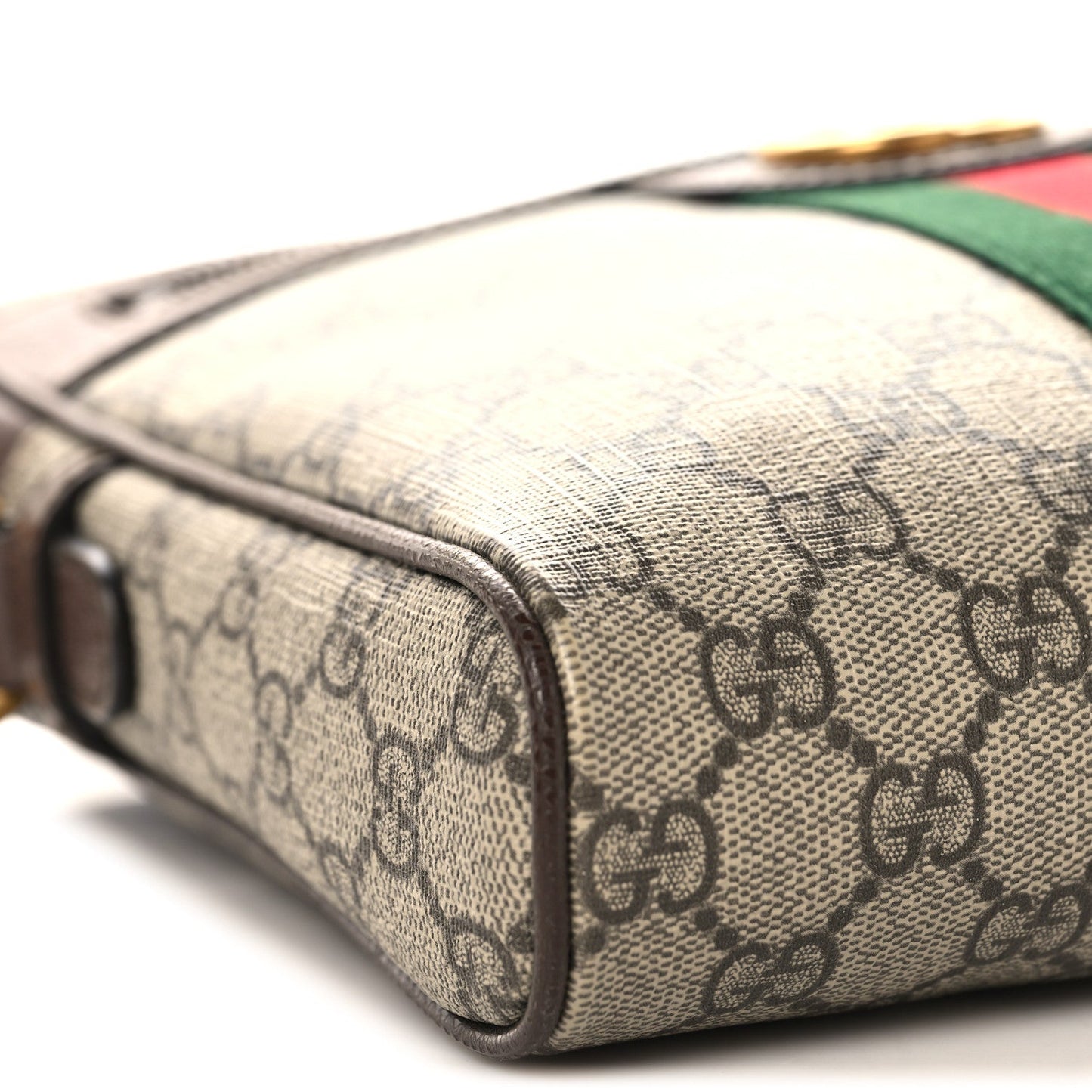 GG Supreme Monogram Web Small Ophidia Messenger Bag Brown