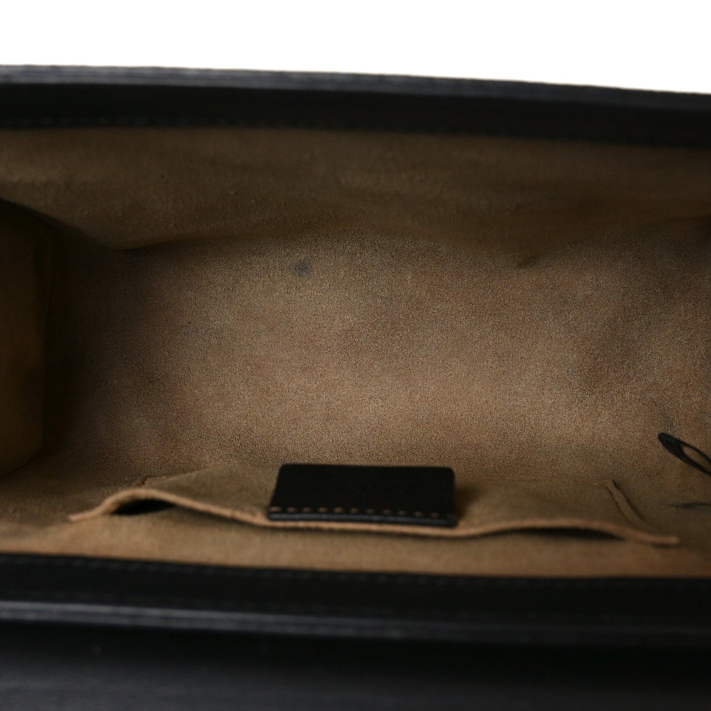 GG Supreme Monogram Calfskin Small Padlock Shoulder Bag Beige Black Cuir