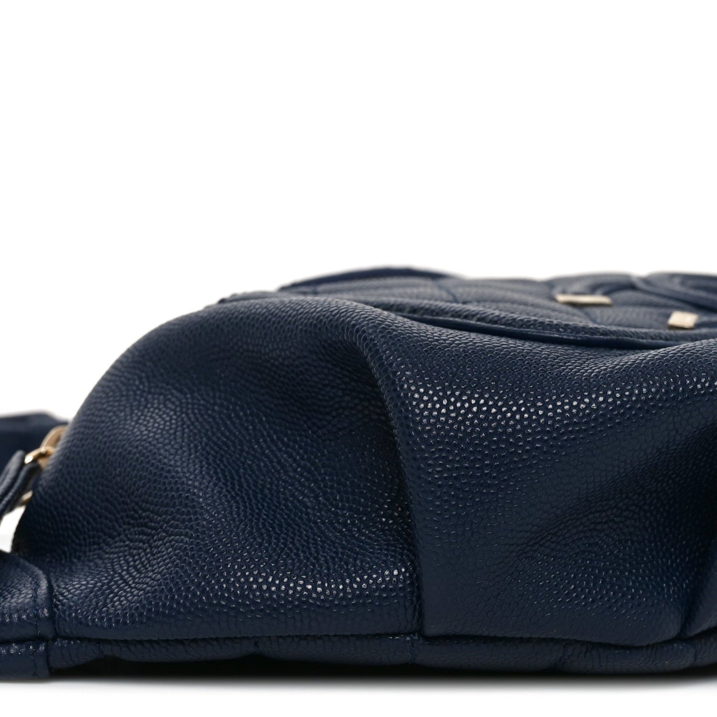 Caviar Quilted Filigree Waist Bag Blue