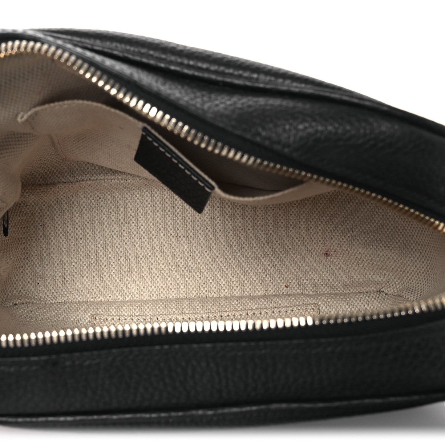 Pebbled Calfskin Small Soho Disco Bag Black