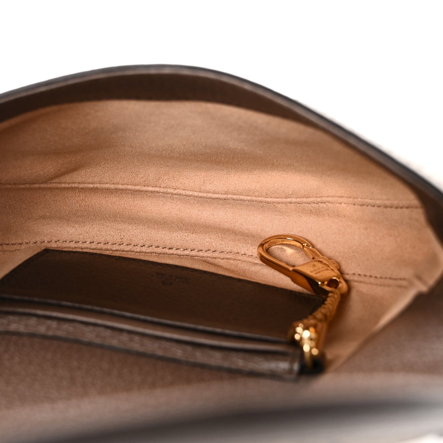 GG Supreme Monogram Textured Dollar Calfskin Web Mini Ophidia Flap Shoulder Bag Beige Ebony New Acero