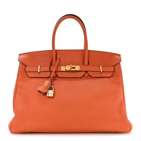 Togo Birkin 35 Orange