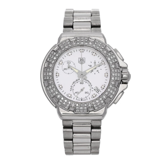 Stainless Steel Diamond Bezel Mother of Pearl 36mm Formula 1 Lady Quartz Watch CAC1310