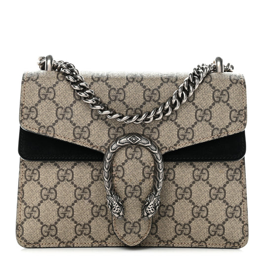 GG Supreme Monogram Mini Dionysus Shoulder Bag Black