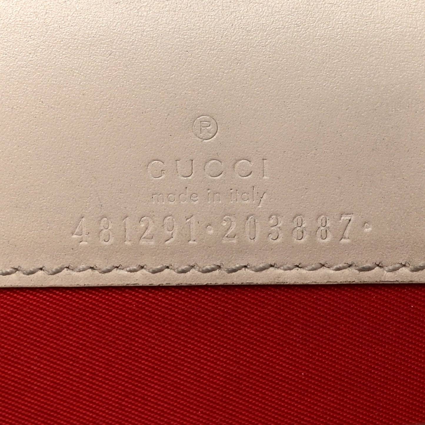 Guccissima Mini Cherry Chain Bag White
