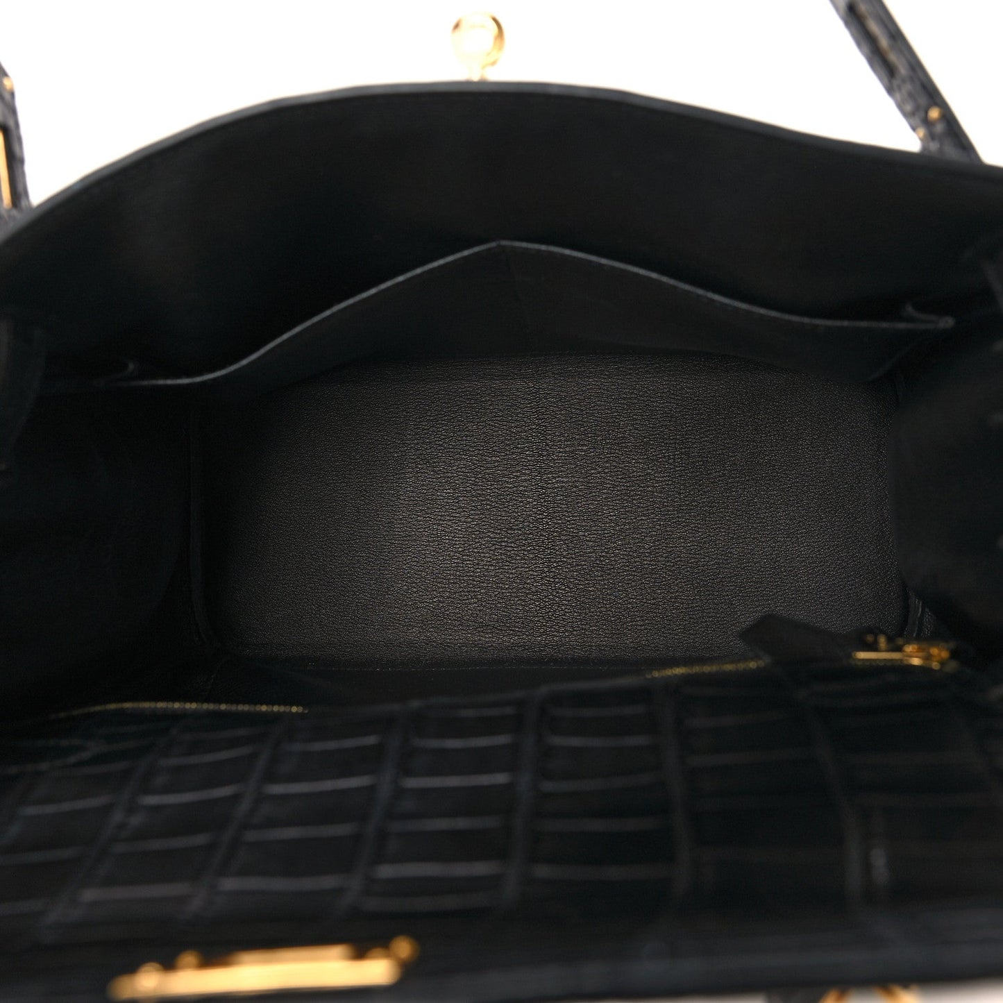 Matte Alligator Kelly Retourne 28 Black