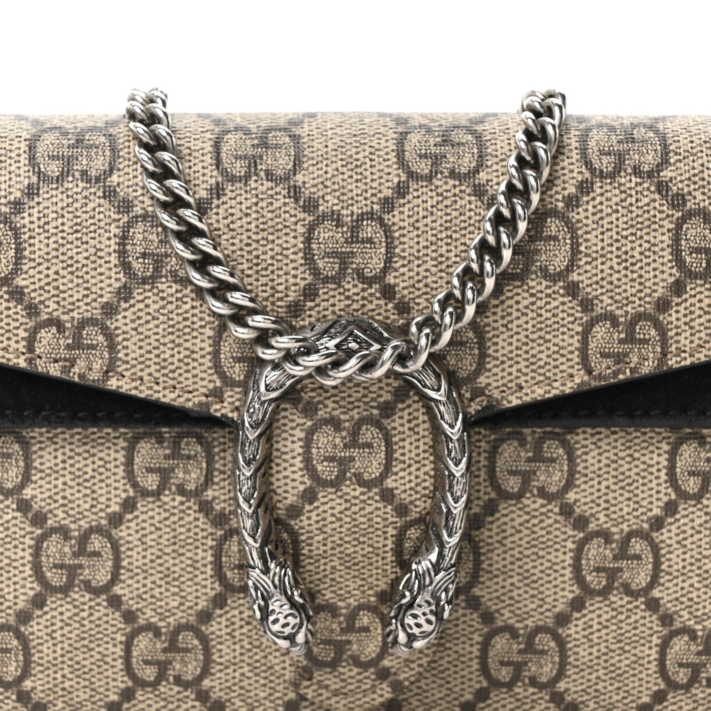 GG Supreme Monogram Super Mini Dionysus Shoulder Bag Black