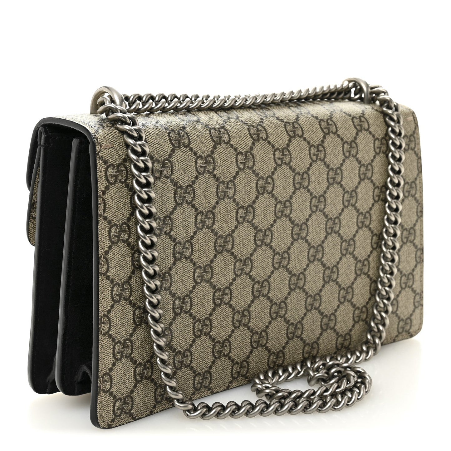 GG Supreme Monogram Small Dionysus Shoulder Bag Black