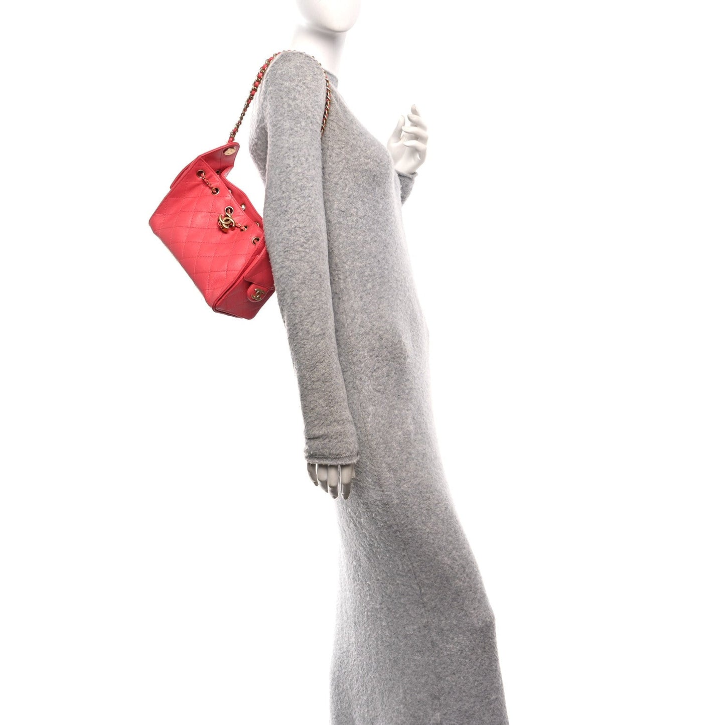 Caviar Quilted Mini Chanel 25 Handbag Coral