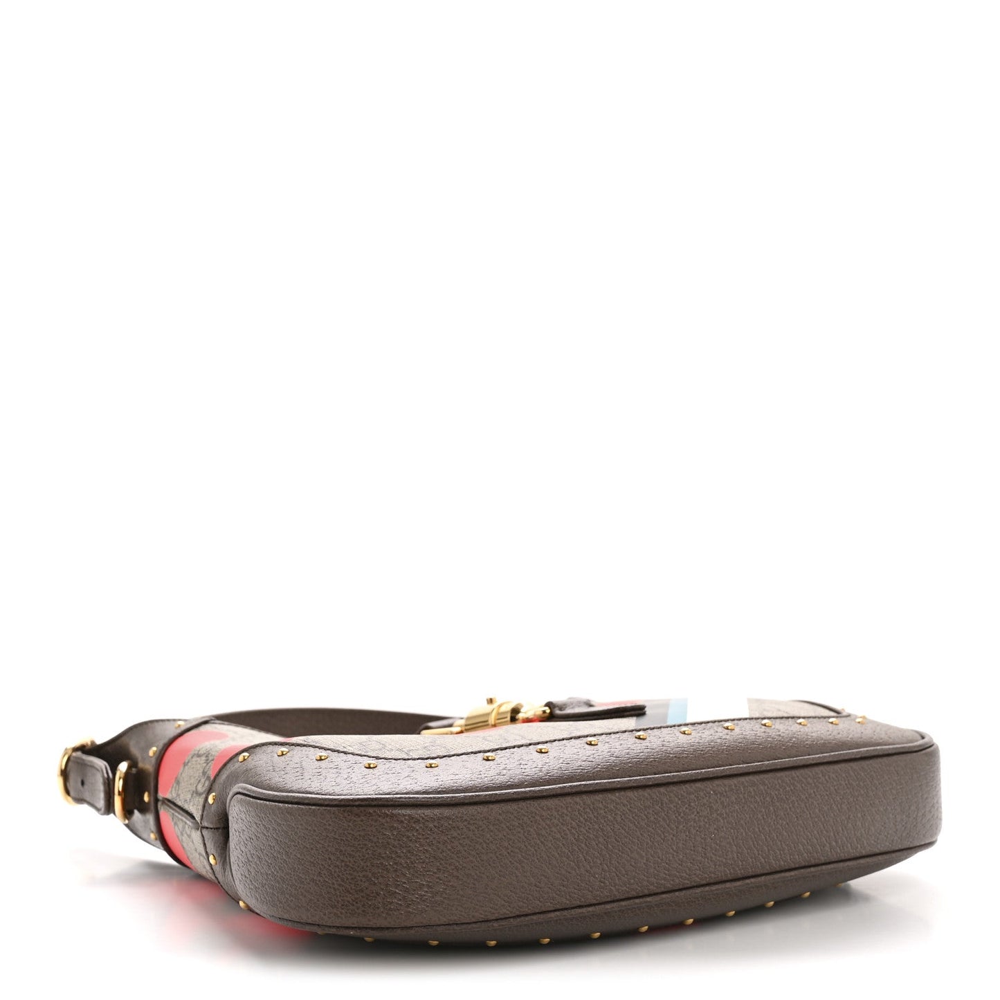 GG Supreme Monogram Web Geometric Small Jackie 1961 Beige Multicolor Brown Sugar