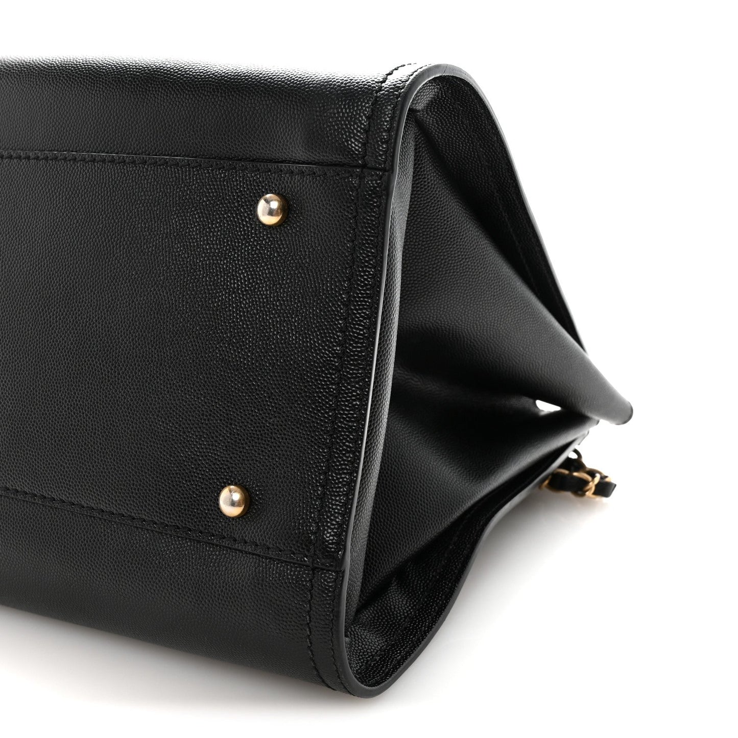 Caviar Small Studded Deauville Tote Black