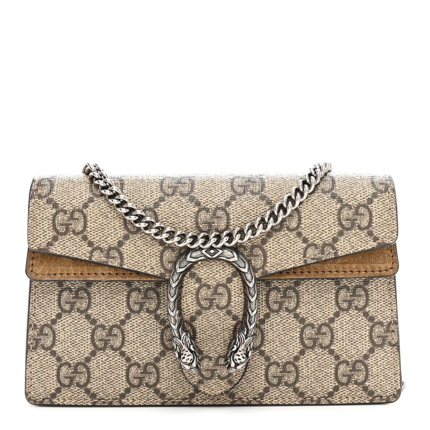 GG Supreme Monogram Super Mini Dionysus Shoulder Bag Taupe