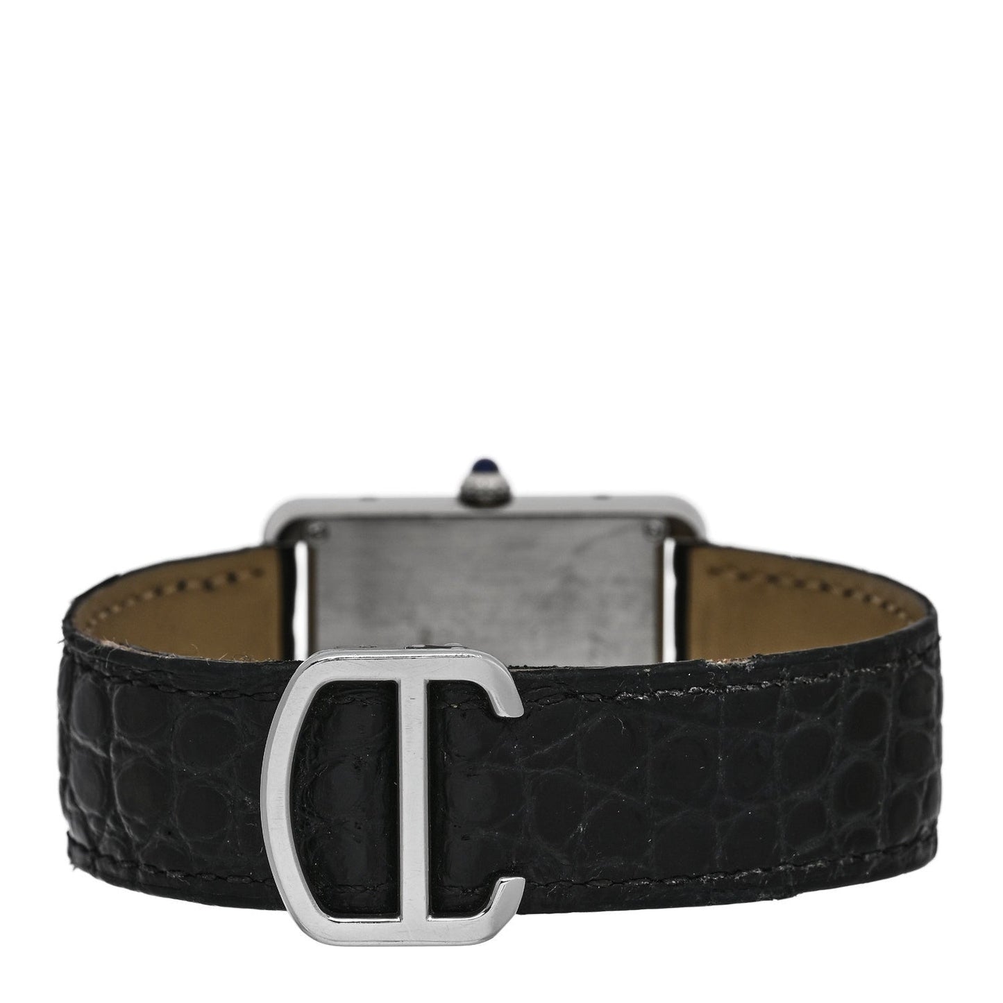 Stainless Steel Alligator 27mm Tank Solo Quartz Watch