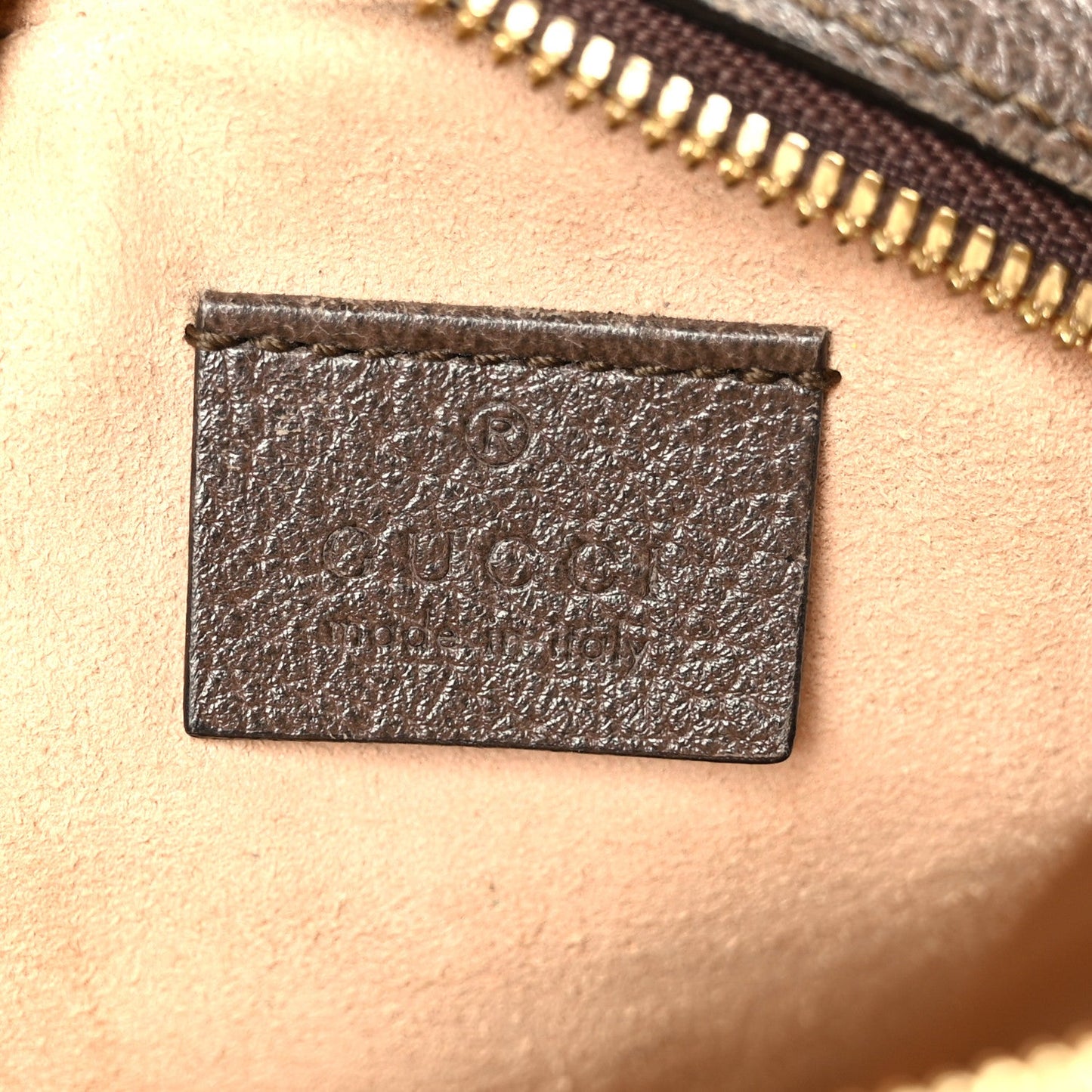 GG Supreme Monogram Web Mini Ophidia Round Shoulder Bag Brown