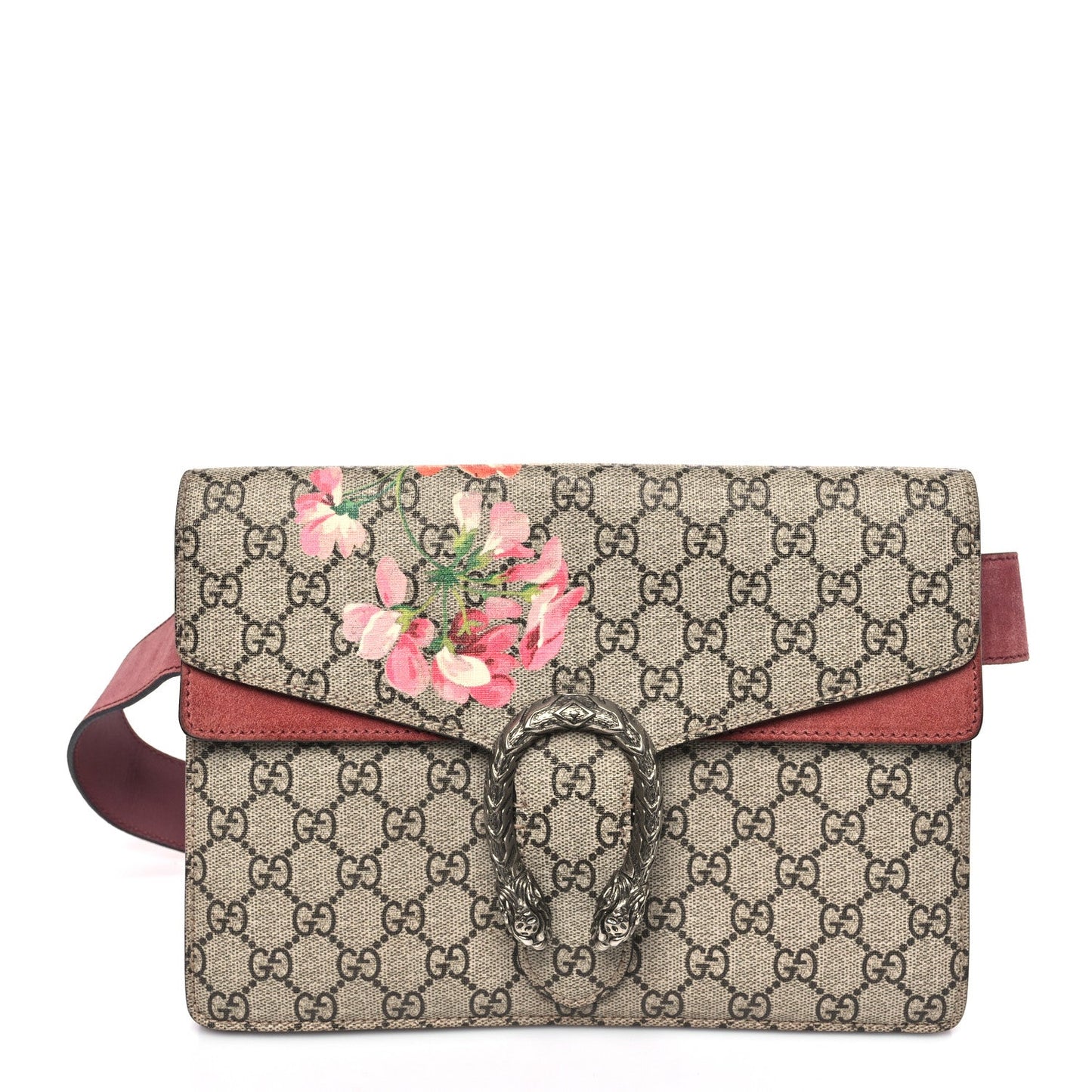 GG Supreme Monogram Blooms Dionysus Belt Bag Beige Multicolor Dry Rose