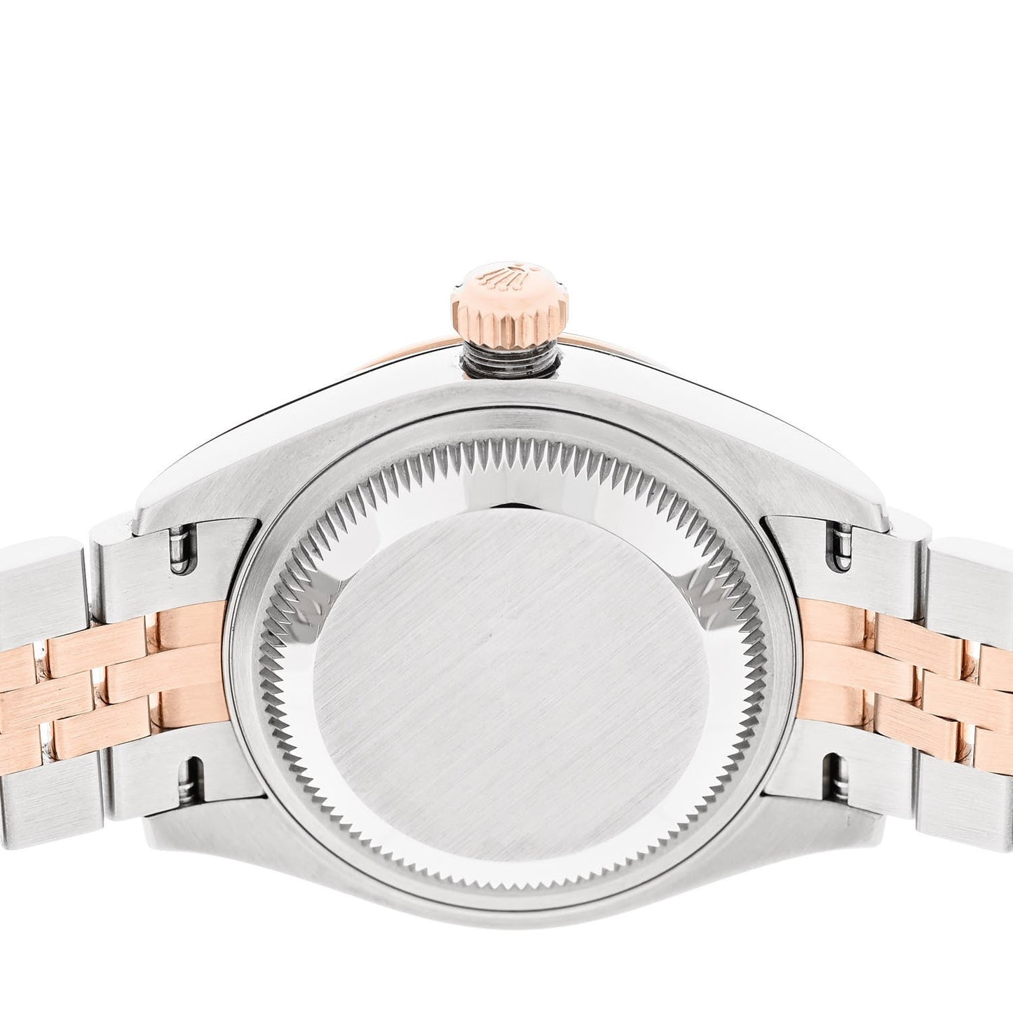 Stainless Steel 18K Everose Gold Diamond 28mm Oyster Perpetual Datejust Watch Chocolate 279171