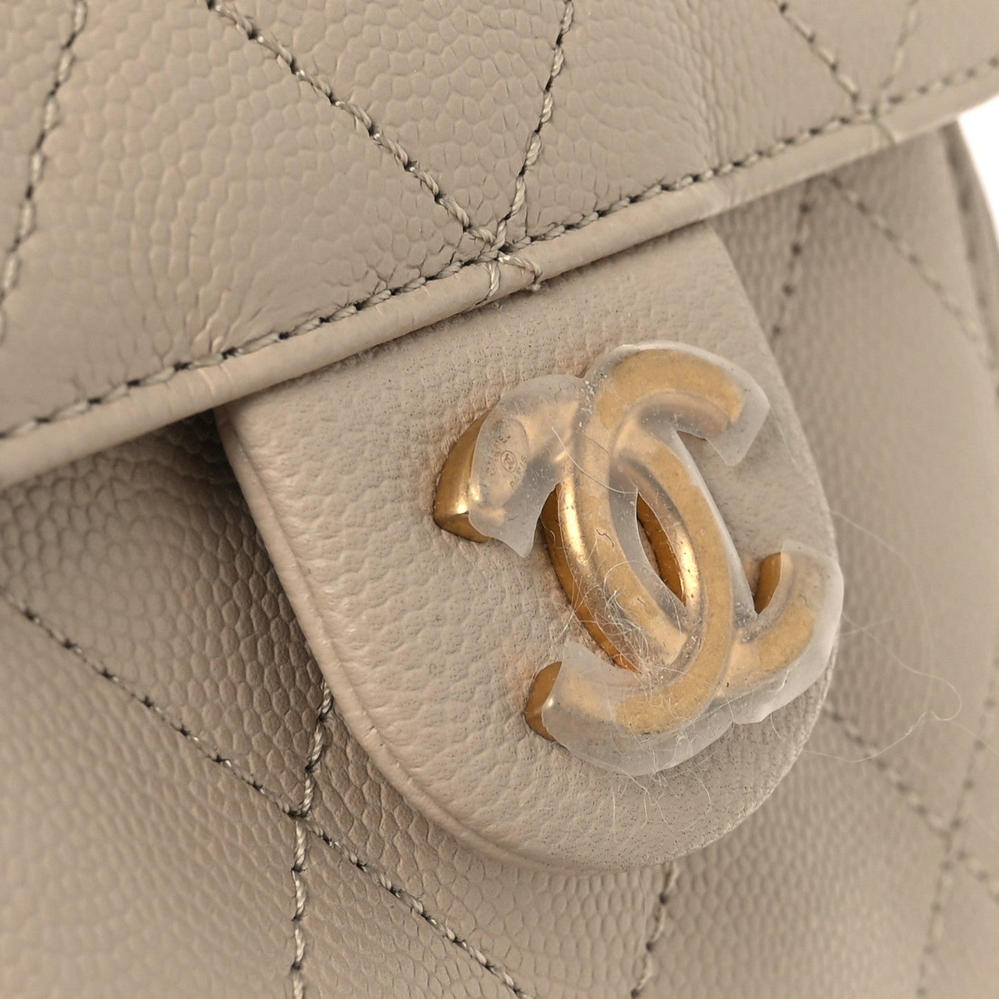 Caviar Quilted Small Chanel 25 Handbag Beige