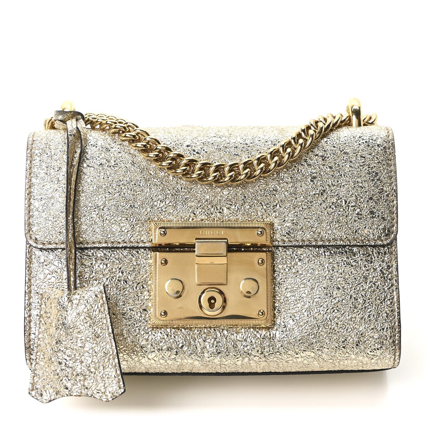 Galassia Small Padlock Shoulder Bag Platino