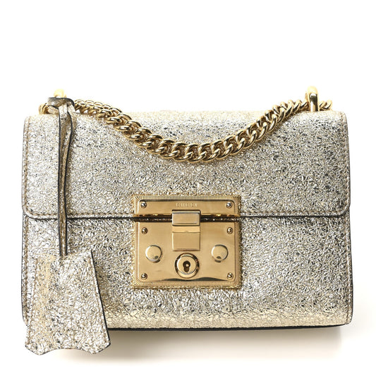 Galassia Small Padlock Shoulder Bag Platino