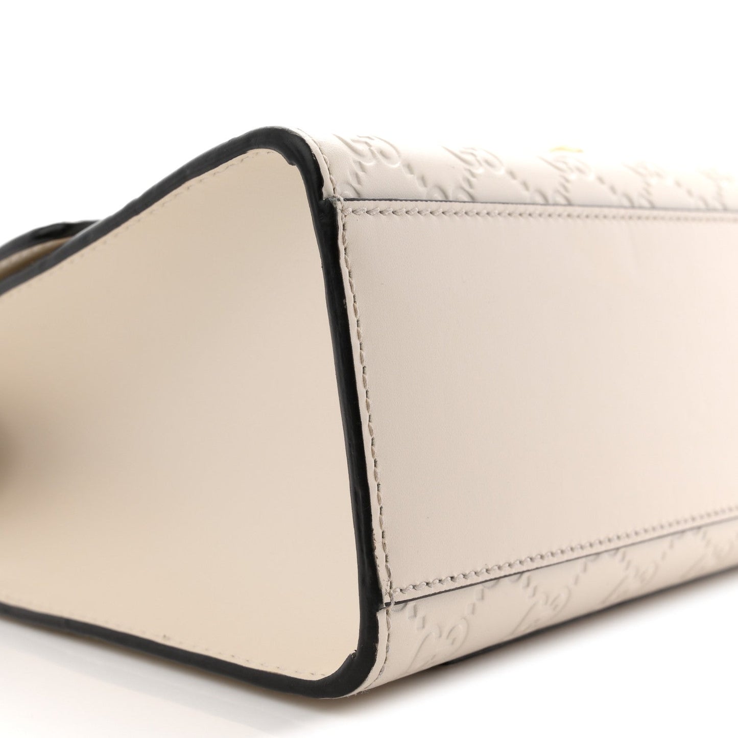 Guccissima Medium Padlock Shoulder Bag Mystic White