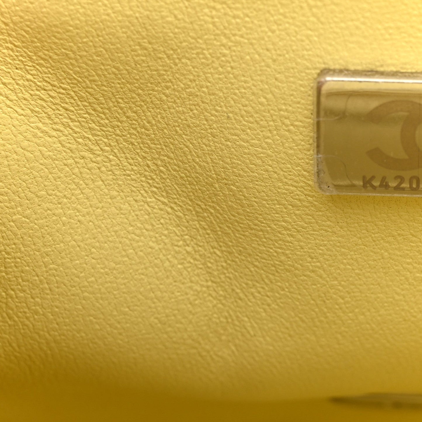 Lambskin Quilted Mini Square Flap Yellow
