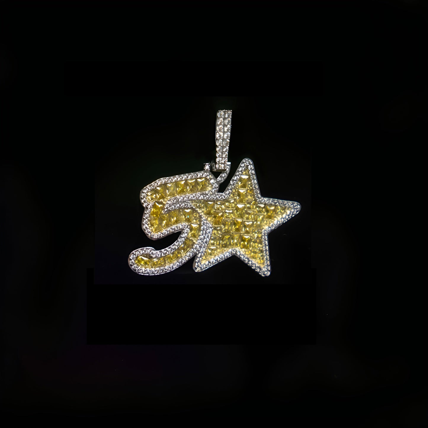 GLD X Bryce Underwood 5 Star Elite Pendant in White Gold