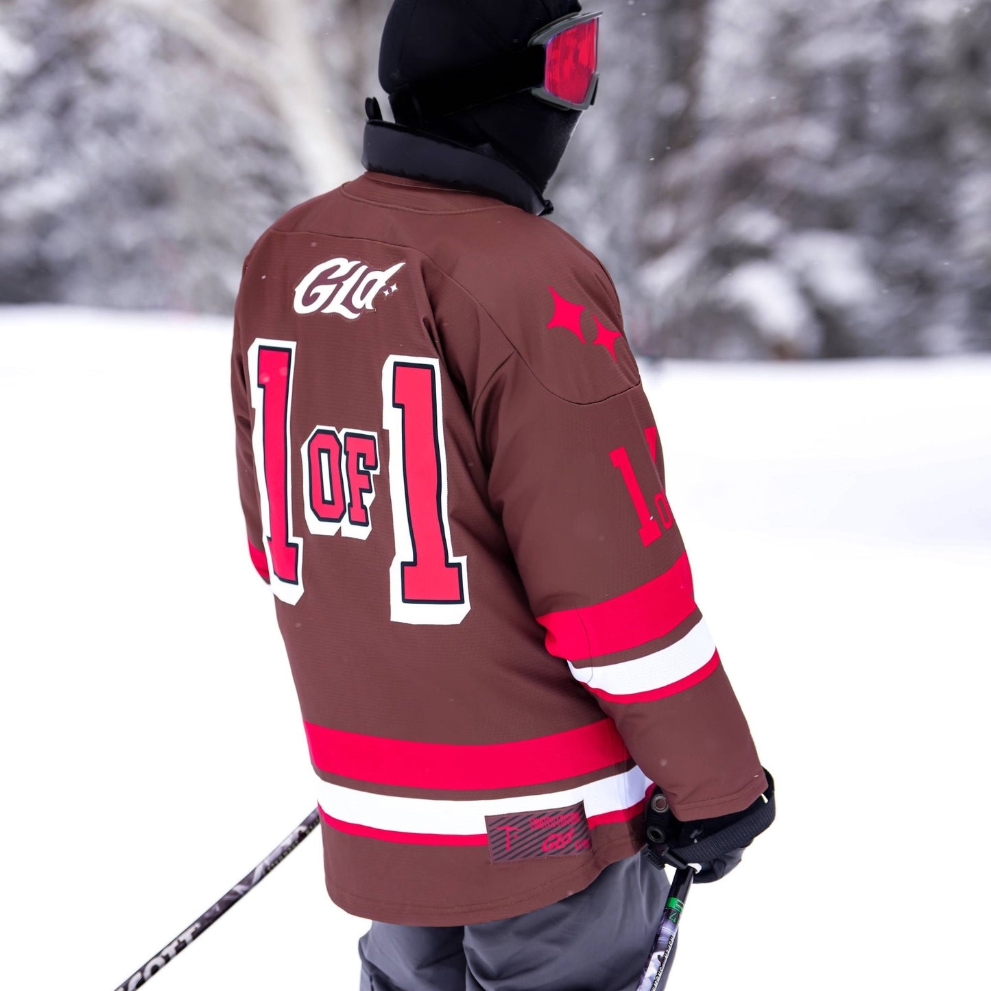 GLD Brown and Red Hockey Jersey