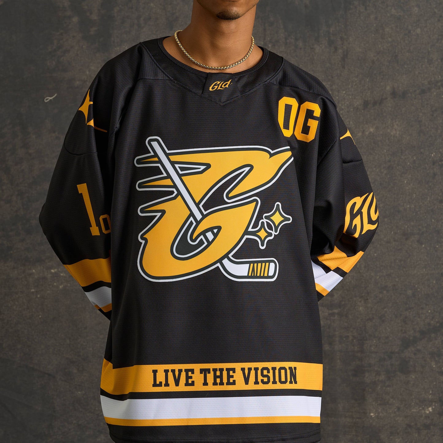 GLD Black and Yellow Hockey Jersey