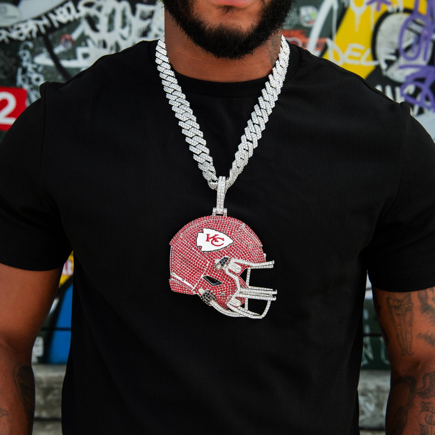 Giant Kansas City Chiefs Official NFL Helmet Pendant