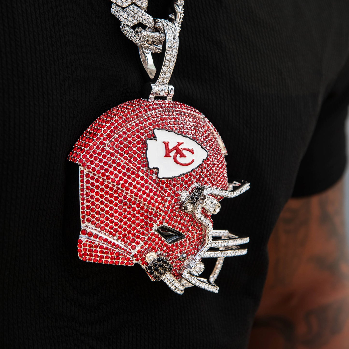 Giant Kansas City Chiefs Official NFL Helmet Pendant