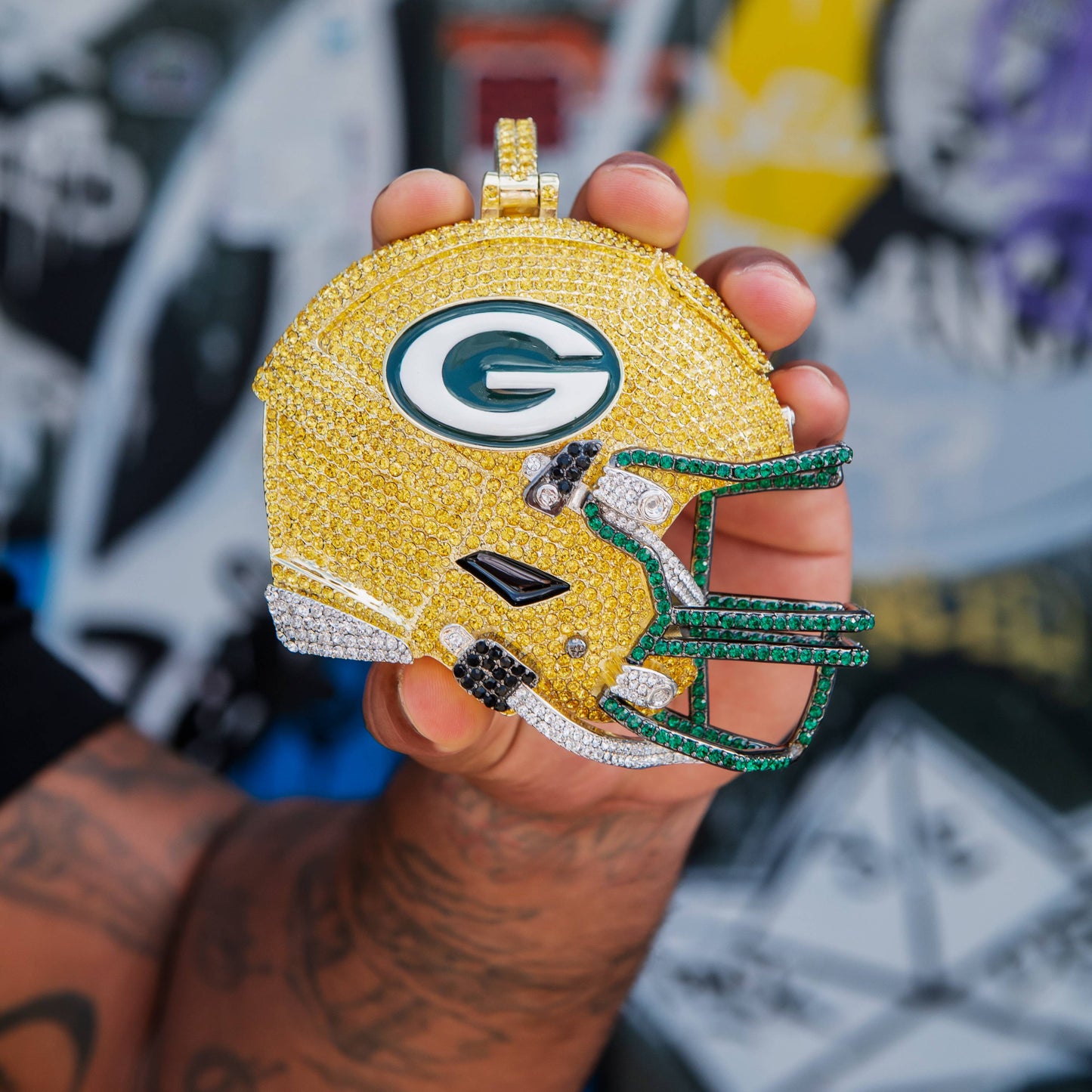 Giant Green Bay Packers Official NFL Helmet Pendant